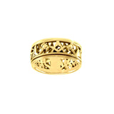 Uncovering the Natural Sense of Masonry in 14K Yellow Gold Spinner Ring GRI1616