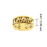Uncovering the Natural Sense of Masonry in 14K Yellow Gold Spinner Ring GRI1616