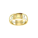 Steve Miller Runic Solid Yellow Gold Spinner Ring GRI2194