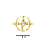 Saint Brigids Cross 14K Gold Ring GRI2293