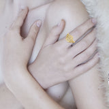 Celtic Knotwork 14K Solid Gold Ring GRI2356