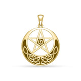 Gold Pentagram Pentacle Pendant GTP1431
