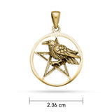 Raven Pentacle Gold Pendant GTP1530