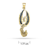 From the ashes rises the rebirth of the  phoenix A fine sterling silver Pendant GTP2838