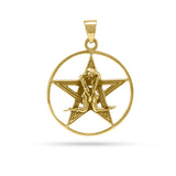 Gold Pentagram Pentacle Pendant GTP3229