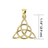 The Divine Power of the Triquetra ~ Solid Gold Pendant GTP3378