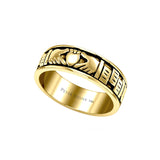 Irish Claddagh 14K Solid Gold Spinner Ring GTR1681