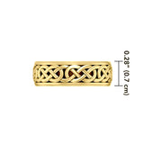 Celtic Knotwork 14K Yellow Gold Spinner Band Ring GTR1687