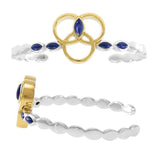 Merlin Majick Power Silver and Gold Cuff Bracelet MBA187 - Jewelry