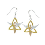 Angel Trinity Knot Sterling Silver Earrings MER1074
