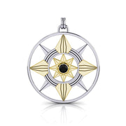 Be a Star Silver and Gold Pendant with Gemstone MPD1259