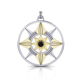 Be a Star Silver and Gold Pendant with Gemstone MPD1259