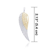 Angel Wing Silver and Gold Pendant MPD2932 - Jewelry