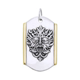 Silver and Gold Green Man Pendant MPD3129