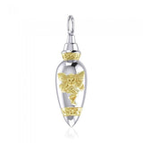 Celtic Fairy Silver and Gold Bottle Pendant MPD4061