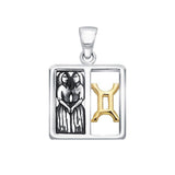 Gemini Zodiac Symbol Silver Pendant MPD916