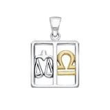 Libra Zodiac Symbol Silver Pendant MPD920 - Jewelry