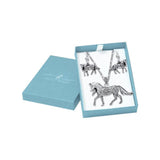 Brigid Ashwood Celtic Horse Silver Pendant Chain and Earrings Box Set SET069