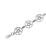 Large Pentacle Silver  Bracelet TBG018 - Jewelry