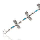 Dragonfly Link Silver Bracelet TBG704 - Jewelry