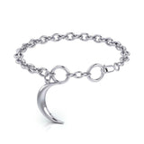 Crescent Moon Sterling Silver Bracelet TBL048 - Jewelry
