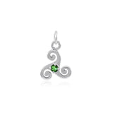 Silver Celtic Triskele Birthstone Charm TCM271 - Jewelry