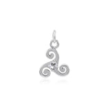 Silver Celtic Triskele Birthstone Charm TCM271 - Jewelry