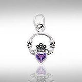 Silver Celtic Claddagh Birthstone Charm TCM274 - Jewelry