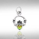 Silver Celtic Claddagh Birthstone Charm TCM274 - Jewelry