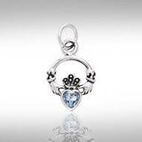 Silver Celtic Claddagh Birthstone Charm TCM274 - Jewelry