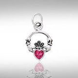 Silver Celtic Claddagh Birthstone Charm TCM274 - Jewelry