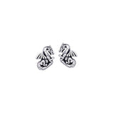 Silver Dragon Post Earrings TE1155 - Jewelry