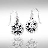 Celtic Trinity Knotwork Silver Cross Earrings TE1199 - Jewelry