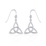 Endless Connection in Celtic Triquetra ~ Sterling Silver Jewelry Dangling Earrings TE128