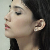 Silver Pentagram Pentacle Earrings TE292
