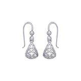 Celtic Knotwork Triquetra Filigree Sterling Silver Earrings TE683