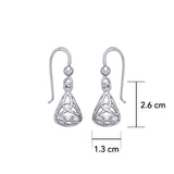 Celtic Knotwork Triquetra Filigree Sterling Silver Earrings TE683