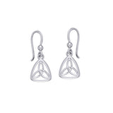 Adorned by the timeless Celtic Triquetra ~ Sterling Silver Dangling Earrings TE745