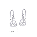 Adorned by the timeless Celtic Triquetra ~ Sterling Silver Dangling Earrings TE745