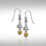 Celtic Knotwork Silver Triquetra Earrings TE865 - Jewelry