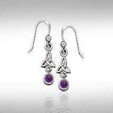 Celtic Knotwork Silver Triquetra Earrings TE865 - Jewelry