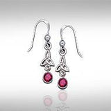 Celtic Knotwork Silver Triquetra Earrings TE865 - Jewelry