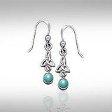 Celtic Knotwork Silver Triquetra Earrings TE865 - Jewelry