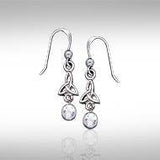 Celtic Knotwork Silver Triquetra Earrings TE865 - Jewelry