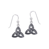 Celtic Knotwork Silver Triquetra Earrings  TER131