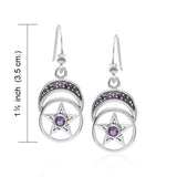 Moon Gemstone The Star Earrings TER1575 peterstone.