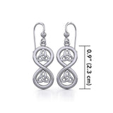 Infinity with Trinity Knot Silver Earrings TER1736 - Jewelry
