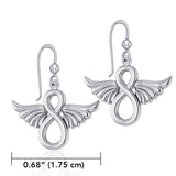 Angel Wings and Infinity Symbol Silver Earrings TER1781 - Jewelry