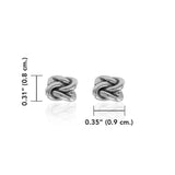 Celtic Knot Rope Silver Post Earrings TER1817 - Jewelry