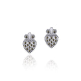 Claddagh Silver Post Earrings with Marcasite TER1819